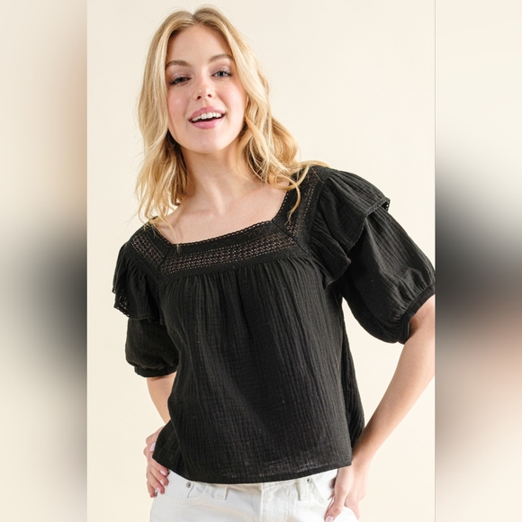 Bergica Umgee Cotton Gauze Ruffle Top main image 1